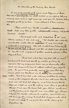 "The Adventure of the Missing Three Quarter", by Sir Arthur Conan Doyle, c1904. Creator: Arthur Conan Doyle.
