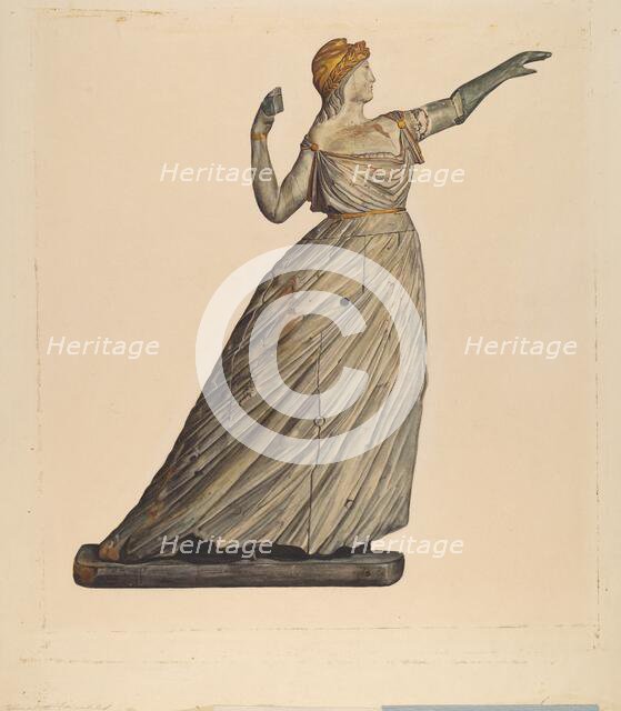 Figurehead: "Columbia", c. 1936. Creator: Elizabeth Fairchild.