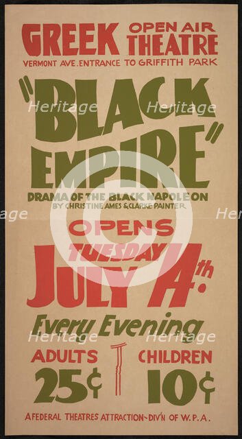 Black Empire, Los Angeles, [193-]. Creator: Unknown.