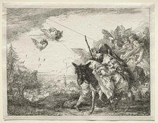 Flight into Egypt: Joseph Pausing to Gaze at the Infant Christ. Creator: Giovanni Domenico Tiepolo (Italian, 1727-1804).