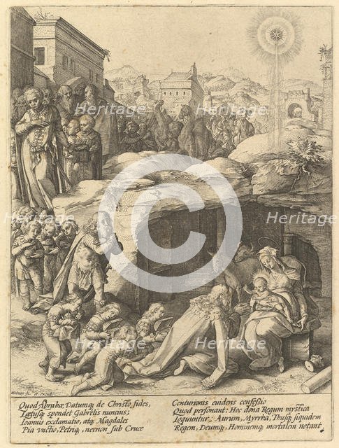 The Adoration of the Magi, ca. 1585. Creator: Hendrik Goltzius.