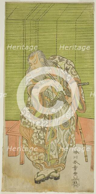 The Actor Nakamura Nakazo I as Hige no Ikyu in the Play Sakai-cho Soga Nendaiki..., c. 1771. Creator: Shunsho.