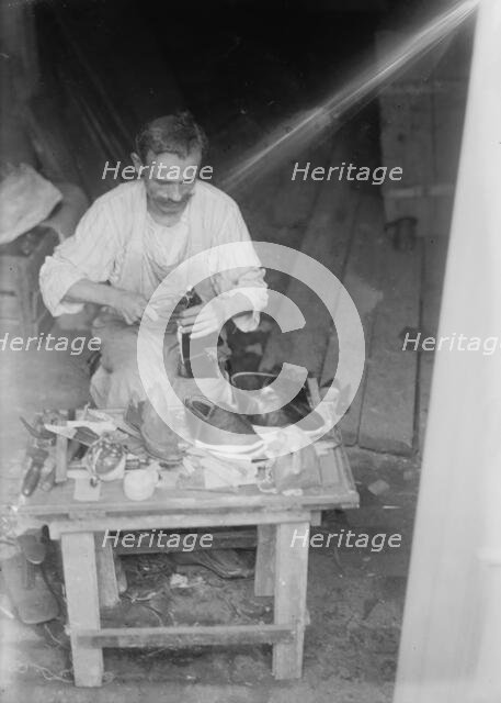 Syrian shoemaker, 1916. Creator: Bain News Service.