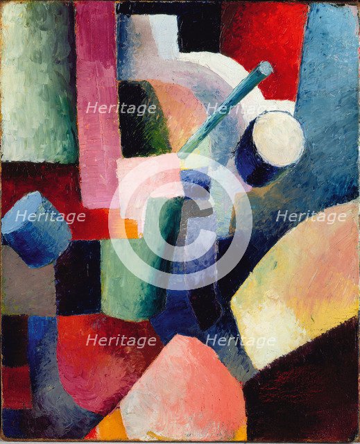 Colored Composition of Forms, 1914. Artist: Macke, August (1887-1914)
