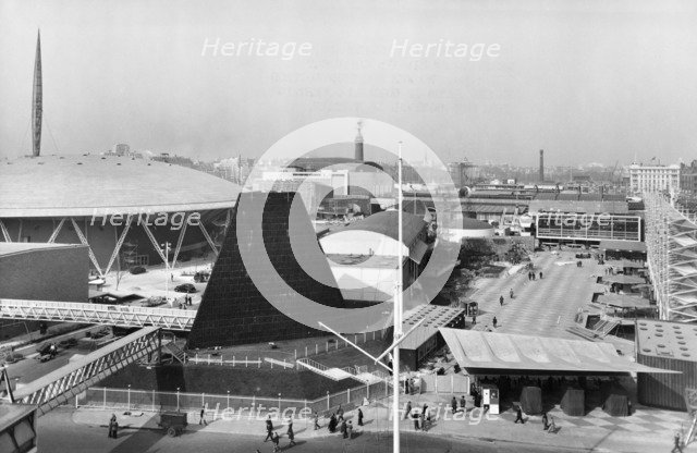 Festival of Britain site, South Bank, Lambeth, London, 1951. Artist: Unknown.