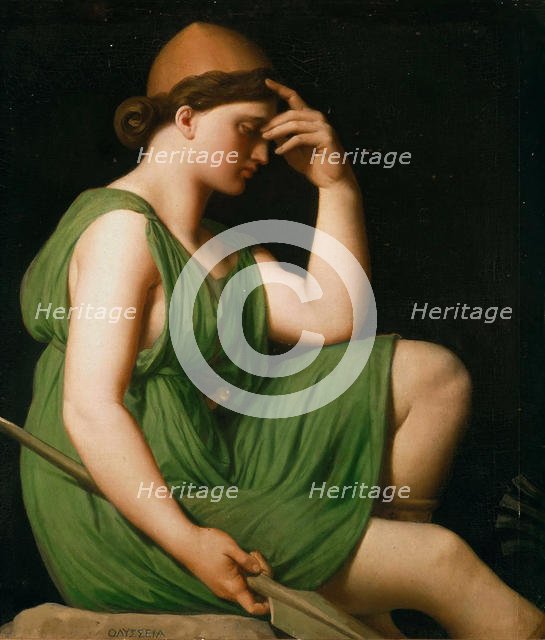 Odysseus. Study for the Triumph of Homer, c. 1850. Creator: Ingres, Jean Auguste Dominique (1780-1867).