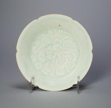 Foliate Bowl with Stylized Peony Spray, Northern Song dynasty (960-1127), 12th century. Creator: Unknown.