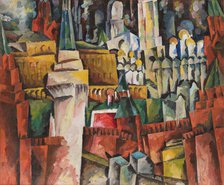 Kremlin. Urban landscape, 1919-1920. Creator: Lentulov, Aristarkh Vasilyevich (1882-1943).