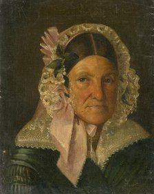 Portrait of an Older Woman in a Bonnet, 1844. Creator: Constantin David Rosenthal.