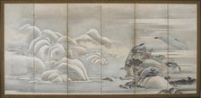 Landscape: two of the four seasons; autumn and winter, Edo period, late 18th-early 19th century. Creator: Hishikawa Sori.