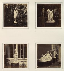 [Sculptures of Andromeda, the Toilet of Atalanta, Corinna, and a Naiad], ca. 1859. Creator: Attributed to Philip Henry Delamotte.
