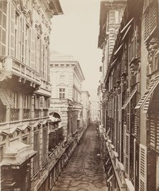 Via Garibaldi, Genoa, mid-late 19th century. Creator: Alfredo Noack.