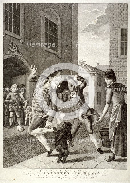 'The Unfortunate Beau', 1772. Artist: Anon