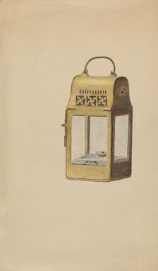 Brass Lantern, c. 1936. Creator: Margaret Stottlemeyer.