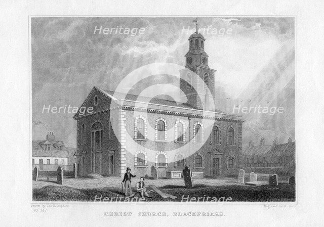 Christ Church, Blackfriars, Southwark, London, 19th century. Artist: R Acon