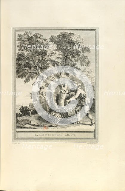 La mort et le bûcheron (The Death and the Woodcutter), 1755. Creator: Oudry, Jean-Baptiste (1686-1755).