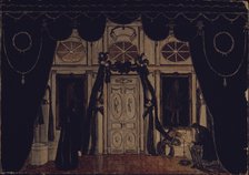 Stage design for the theatre play The Masquerade by M. Lermontov, 1917. Artist: Golovin, Alexander Yakovlevich (1863-1930)