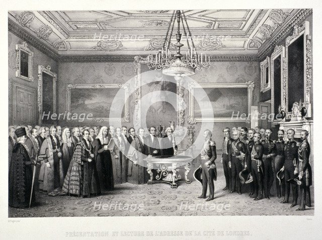 Lord Mayor, Sir William Magnay, Windsor Castle, Berkshire, 1844. Artist: Jacques Francois Gauderique Llanta 