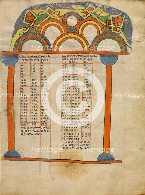 Canon Table Page; Gospel Book, about 1504-1505. Creator: Unknown.