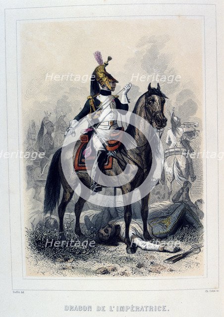 'Dragon de L'Imperatice', (Light Dragoons), 1859.  Artist: Auguste Raffet