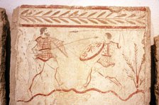 Men fighting with shields,  Paestum, c4th century BC. Artist: Unknown.