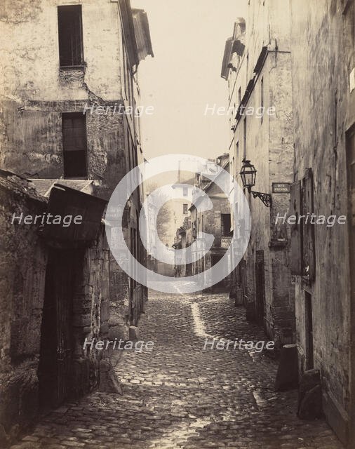 Rue Traversine (from the Rue d'Arras), ca. 1868. Creator: Charles Marville.