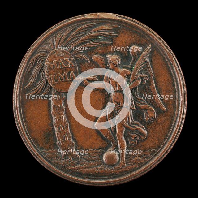 Winged Victory [reverse], 1680. Creator: Giovanni Martino Hamerani.