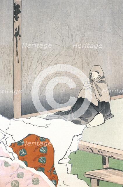 The Dancer Hotoke Gozen at Gioji (image 3 of 3), published in 1897. Creator: Kobayashi Kiyochika.