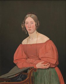 Portrait of the Artist´s Sister, Cecilie Margrethe Petersen, née Kobke, 1835. Creator: Christen Købke.