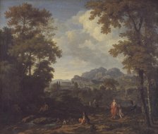 Classical Landscape with Diana (?) and her Nymphs, 1661-1726. Creators: Johannes Glauber, Gerard de Lairesse.