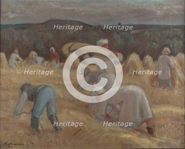 Rye field, 1919. Creator: Per ake Laurén.