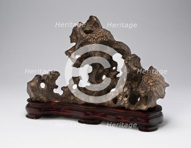 Scholar's Rock or Brushrest, Qing dynasty (1644-1911), 18th century. Creator: Unknown.