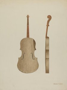 Violin, c. 1940. Creator: Edward Jewett.
