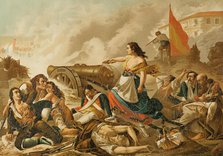 Agustina Zaragoza Doménech, (1786-1857), Heroine of the Peninsular War (1808-1814)...1892.  Creator: Unknown.