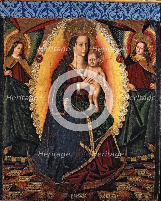  'Our Lady of the Rosary', panel painting from the altarpiece of the church of Saint Paul of Zara…