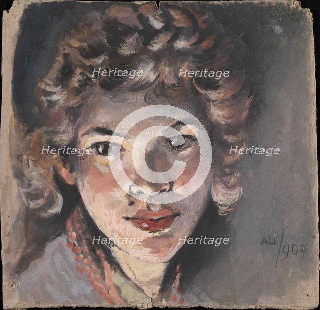 Portrait of the painter Nadezhda Psishcheva (1881-1913).