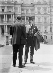 William J. Burns, Detective - Right, with Jack Wheeler, 1914. Creator: Harris & Ewing.