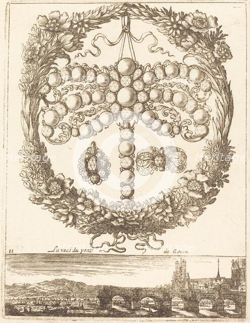 La veue du pont de Rouen, probably 1665. Creator: François Le Febvre.