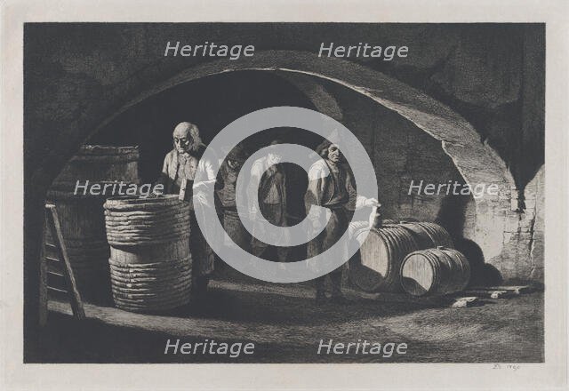 The Coopers, late 19th century reproduction of 1790 original. Creator: Jean-Jacques de Boissieu.