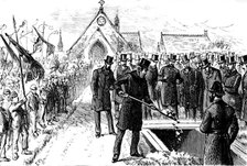 Funeral of the Rev. Dr. Adler: scene at the grave, 1890. Creator: Unknown.