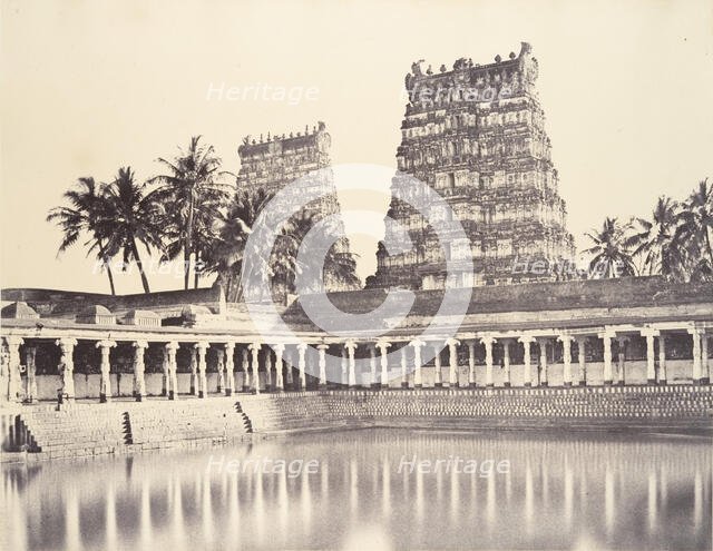 View of the Sacred Tank in the Great Pagoda, January-March 1858. Creator: Captain Linnaeus Tripe.