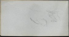 Sketchbook, page 72: Figure Study. Creator: Ernest Meissonier (French, 1815-1891).