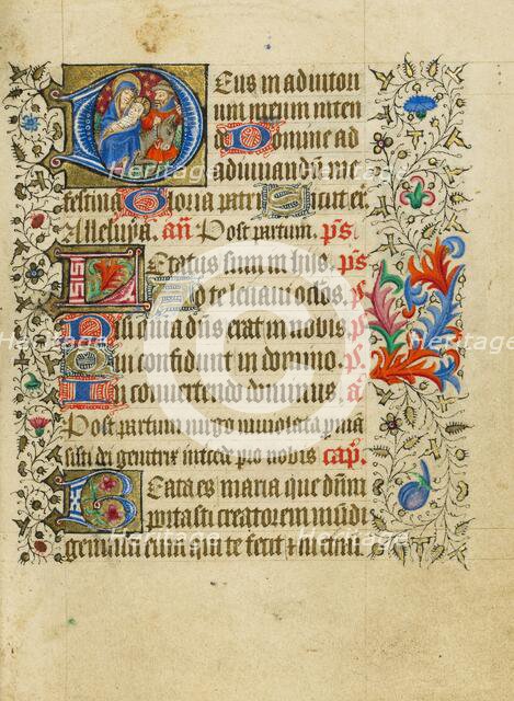 Initial D: The Flight into Egypt; Book of Hours, about 1430-1440. Creator: Fastolf Master.