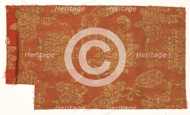 Textile Fragment, 1700s. Creator: Unknown.