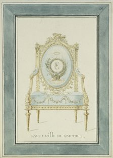 Throne Design for the Catherine Palace in Tsarskoye Selo, 1780s. Artist: Cameron, Charles (ca. 1730/40-1812)