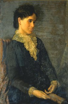 Hester Marian Wait Lay, Portrait of the Artist's Wife, 1880. Creator: Oliver Ingraham Lay.