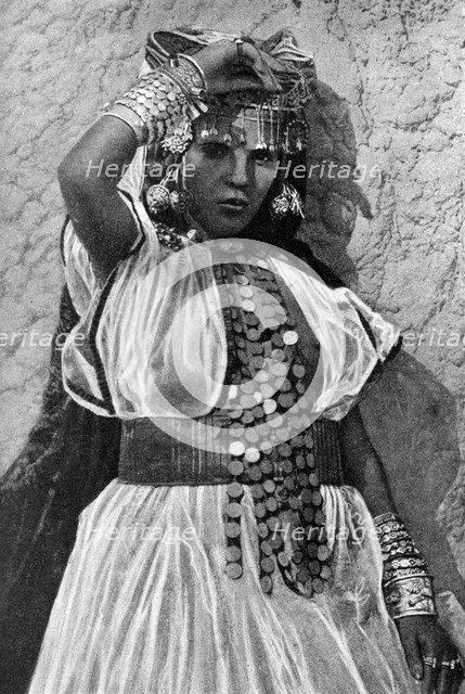 A dancer in Biskra, Algeria, 1922.Artist: Crete