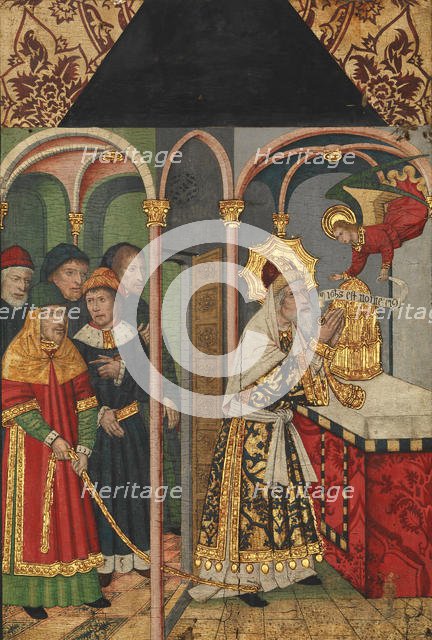 Panel with the Angel Appearing to Zacharias..., 1464-1507. Creator: Domingo Ram.