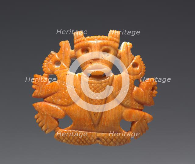 Figure-and-Birds Pendant, c. 300-700. Creator: Unknown.