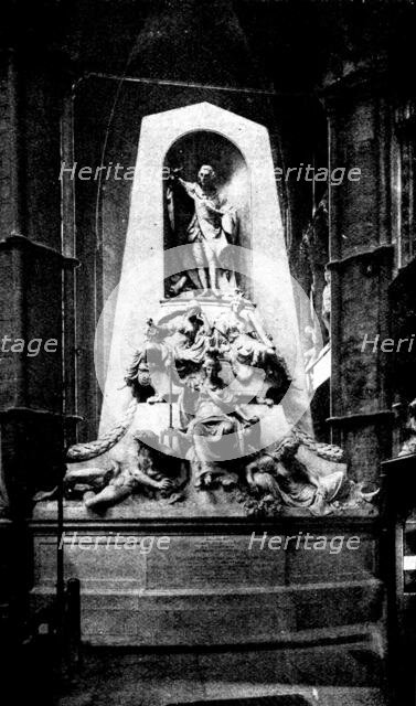The tombs of statesmen in Westminster Abbey: William Pitt, Earl of Chatham, 1898. Creator: Unknown.